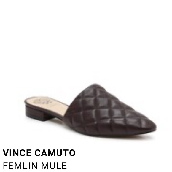 NWT/BNIB Vince Camuto Femlin Mules, Burgundy - Picture 1 of 5